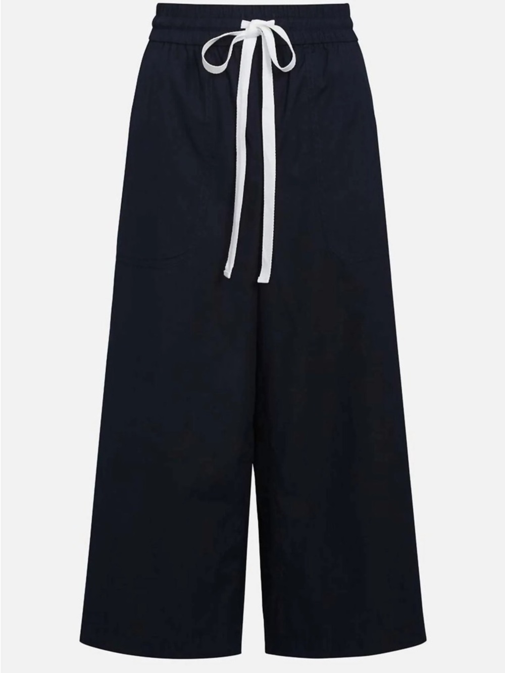 TWP NWT Wide Leg cropped Drawstring Pants in navy
